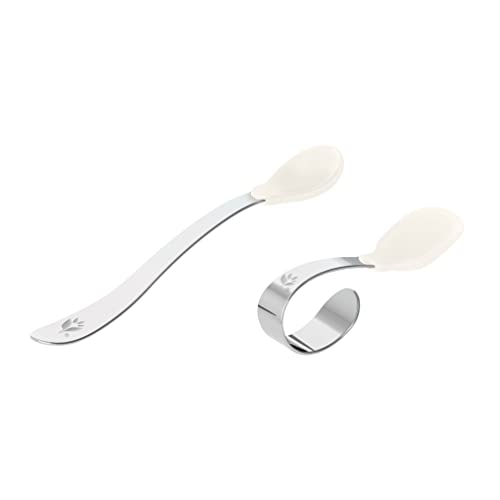 Silicone and Stainless Steel Training Spoons for Baby