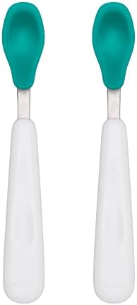 OXO Tot Feeding Spoon Set Teal 63x08 Inch Pack of 2 1