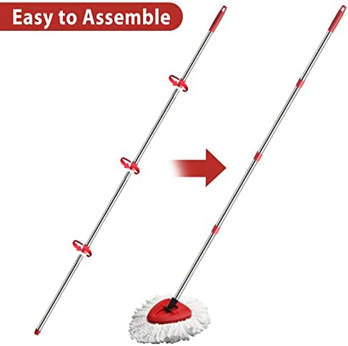 4-Section Spin Mop Handle 25-5 ft