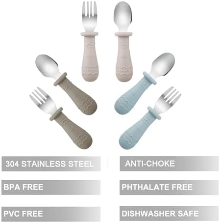 Perfect Safety Essential Toddler Flatware Set for Boys Girls