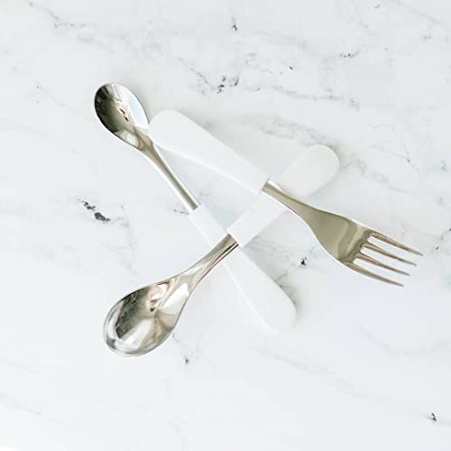 Avanchy Stainless Steel Silicone Infants Spoons Set for Baby Led Weaning