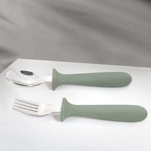 6 Pack Toddler Utensils with Silicone Handles