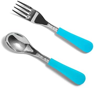 Avanchy Baby Fork Set Stainless Steel and Silicone for 4 Months