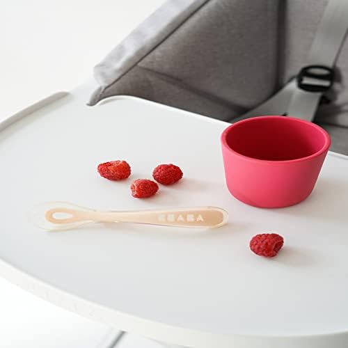 BEABA Self-Feeding Silicone Spoons for Toddlers 4-Pack