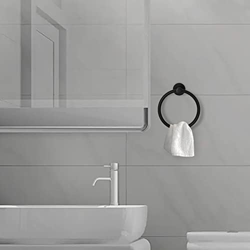 Premium Black Wall-Mounted Towel Holder SUS304 stainless steel