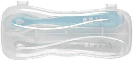 Introducing Babys First Solids BeeABA Baby Spoon Set with Travel Case