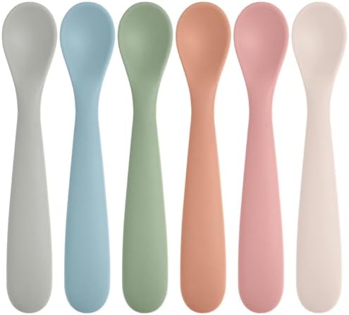 6 Pack Silicone Baby Spoons