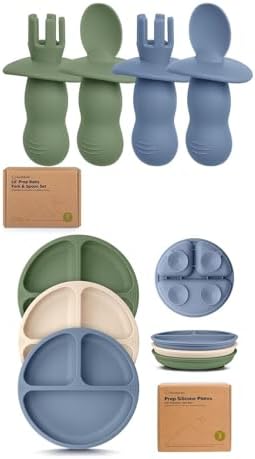 Perfect for Tiny Eats KeaBabies 4-Pack Silicone Baby Utensils Set