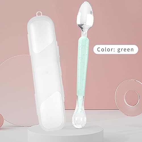 Double-Ended Baby Silicone Food Spoon