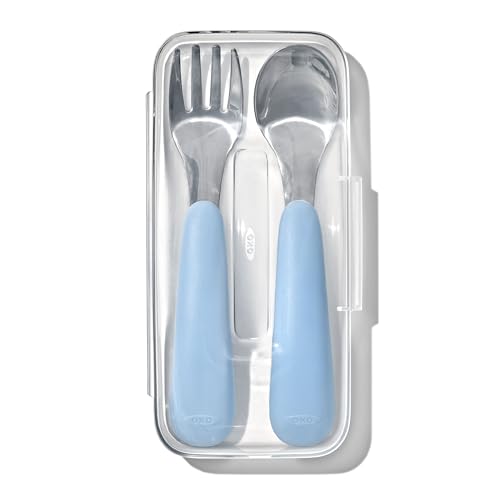 OXO Tot On-The-Go Fork Spoon Set Dusk
