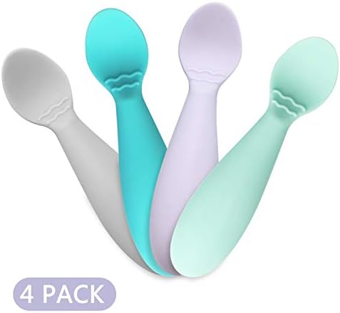 PandaEar BPA-Free Silicone Spoons 4-Pack