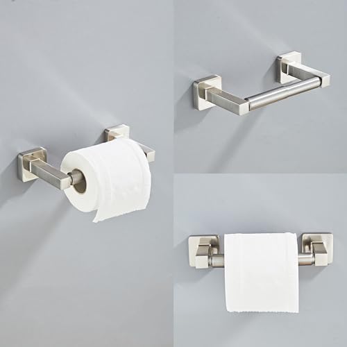 4-Piece Stainless Steel Brushed Nickel Towel Bar Set