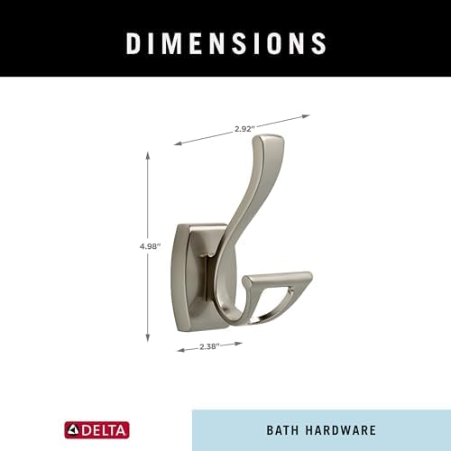 Delta 555 Robe Hook Satin Nickel Bathroom Accessory