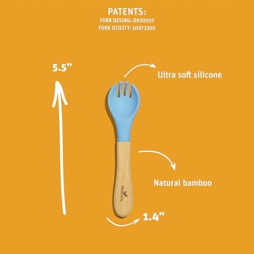 Avanchy Baby Fork Set Soft Tips for Self-Feeding