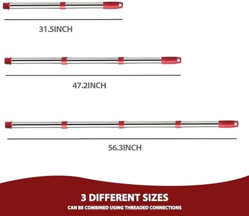 4-Section Spin Mop Handle