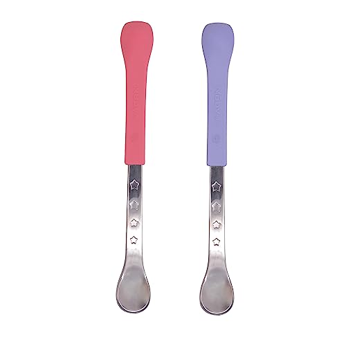 Nuby 2-in-1 Safe Feeding Spoons 2-Pack