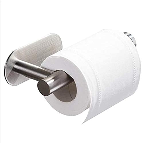 Sturdy 3M Toilet Paper Holder No Drilling Stainless Steel Brushed Nickel