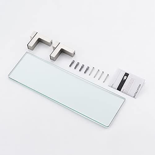 KES Durable Wall-Mounted Tempered Glass Storage for Bathroom