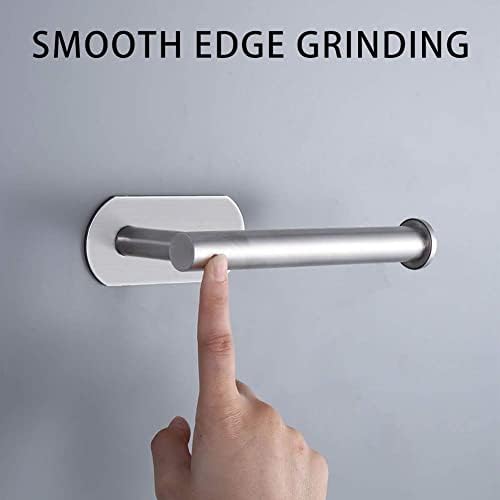 Sturdy 3M Toilet Paper Holder No Drilling Stainless Steel Brushed Nickel