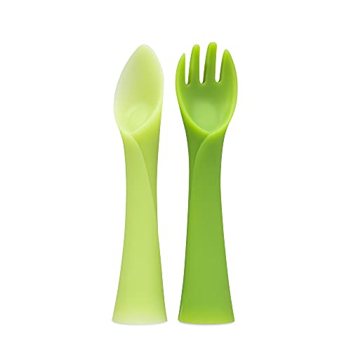 Ergonomic Olababy Training Fork and Spoon Set