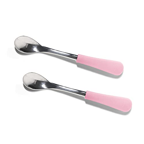 Avanchy Infant Baby Spoons Set 2 Pack Pink 1