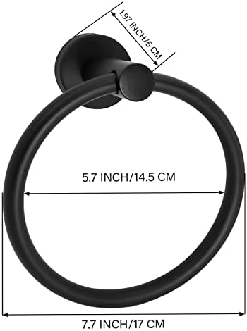 Premium Black Wall-Mounted Towel Holder SUS304 stainless steel