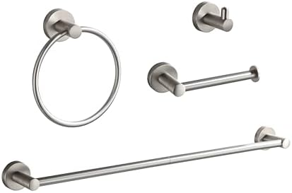 Adjustable 4-Piece Bathroom Towel Holder Set