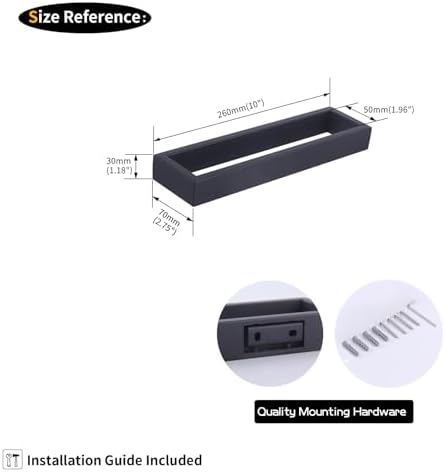 GERZWY Modern Black Towel Holder