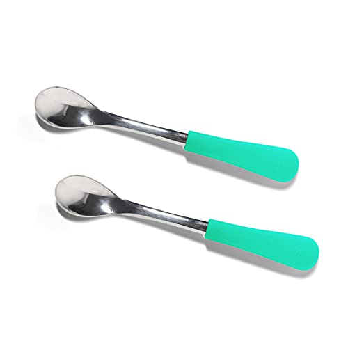 Avanchy Stainless Steel Silicone Infants Spoons Set for Baby Led Weaning