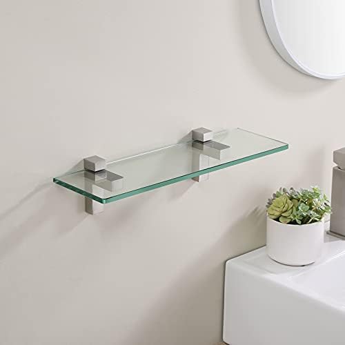 KES Durable Wall-Mounted Tempered Glass Storage for Bathroom