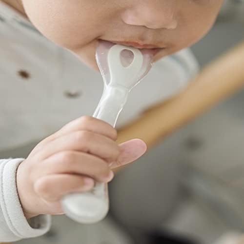 BEABA Self-Feeding Silicone Spoons for Toddlers 4-Pack