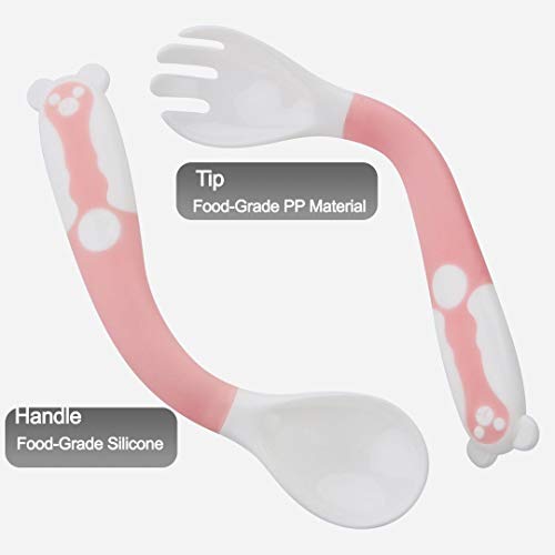 PandaEar Baby Training Spoons Set for Kids