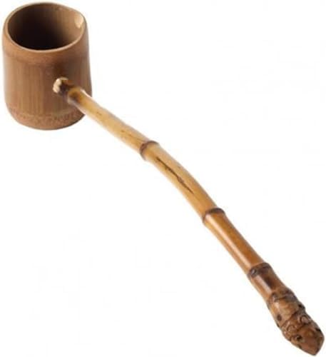 Long Handle Carbonized Bamboo Water Scoop - Eco-Friendly Durable