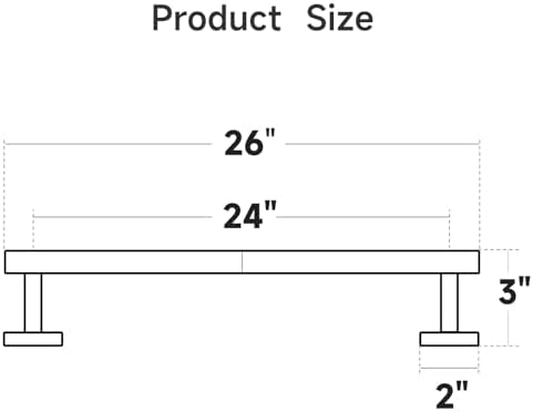 Moisturizing Modern and Durable 24-Inch Towel Bar Matte Black