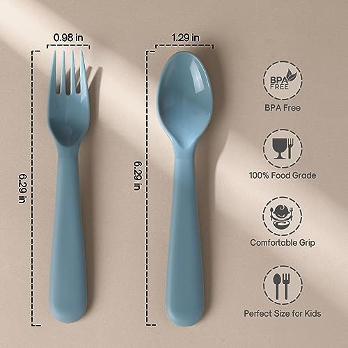 POIKSHARK Toddler Flatware Set