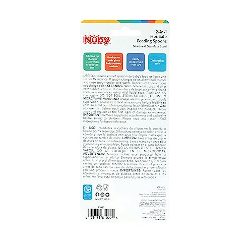 Nuby 2-in-1 Safe Feeding Spoons 2-Pack