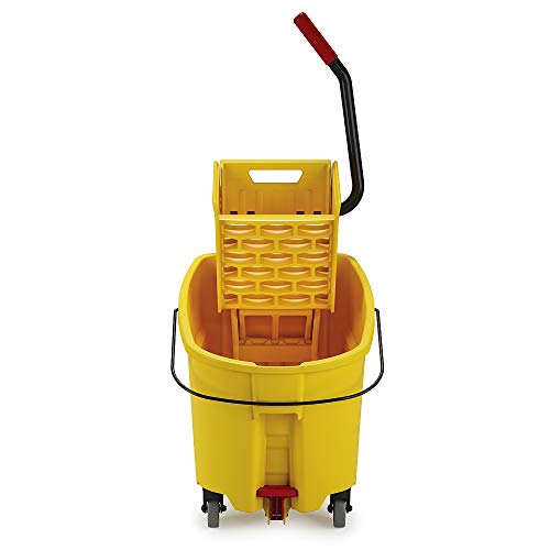 rubbermaid wavebrake mop bucket combo on wheels for heavy-duty cleaning