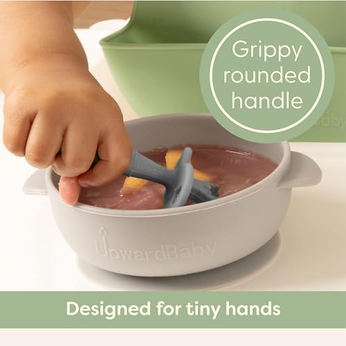 Ergonomic Silicone Spoons with Anti-ChokeBarrier for 6 Months 3-Piece Set