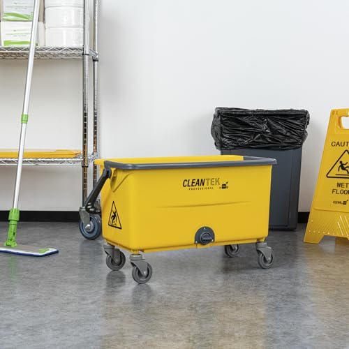 Ergonomic Handle 44 Quart Quick Drain Bucket with Wheels Multi-Functional Mopping Bucket