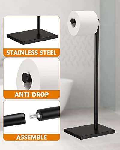 Sturdy Black Toilet Paper Holder Decluttr