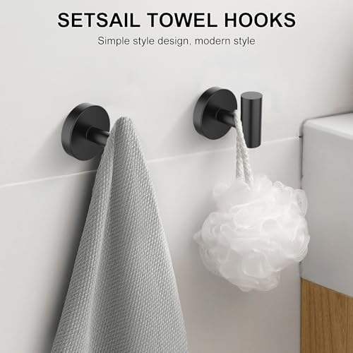 SetSail 4-Piece Bathroom Towel Hook Set