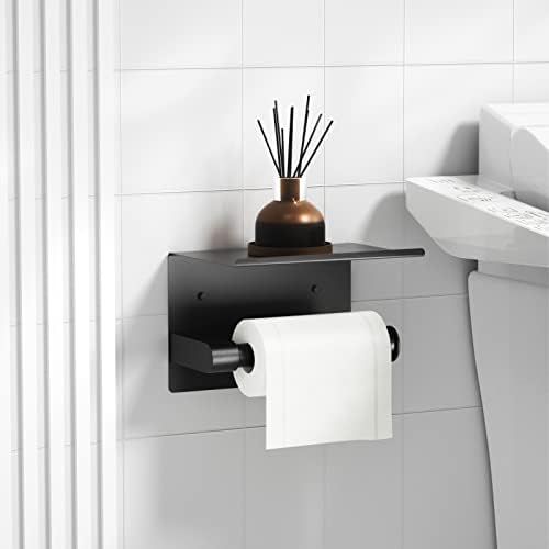 Black Toilet Paper Holder Wall-Mounted