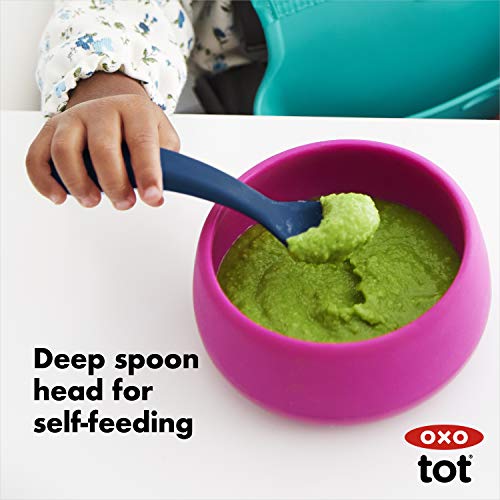 OXO Tot Silicone Spoon Set - Safe for New Baby