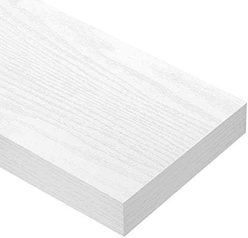 QEEIG White Floating Shelves for Bathroom Wall
