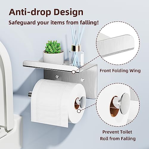 High-Quality Toilet Paper Holder with Dual Installation Options