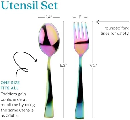 Ahimsa Kids Utensil Set - Safe Durable and Perfect for Toddlers