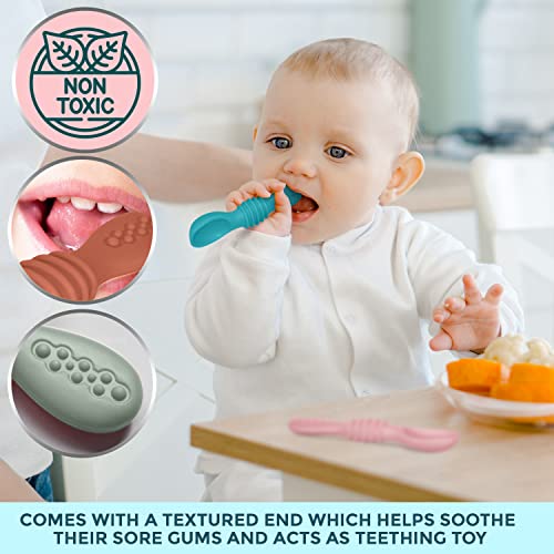 Perfect Baby Spoon for Solid Feeding Self-Feeding Silicone Speaking