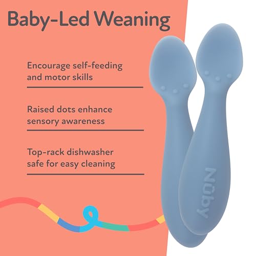 Nuby Silicone Mini Spoons - Baby Feeding Set