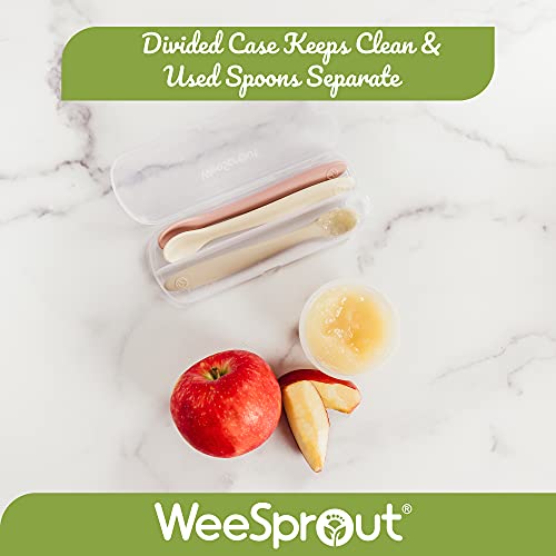 WeeSprout Silicone Baby Spoons First-Stage Feeding