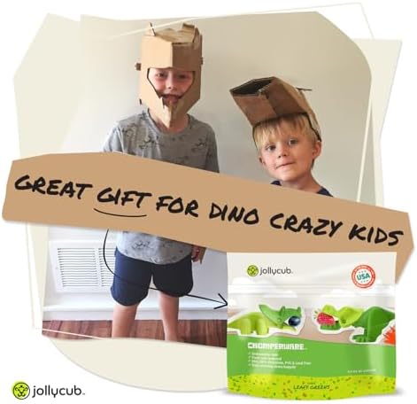 Jollycub Interactive Dino Utensils Set BPA Free USA Made